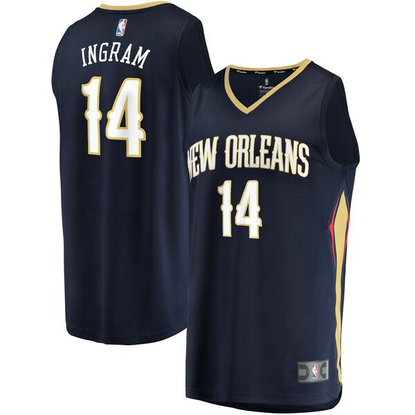 Maillot nba New Orleans Pelicans Icon Edition Homme Brandon Ingram 14 Bleu marin